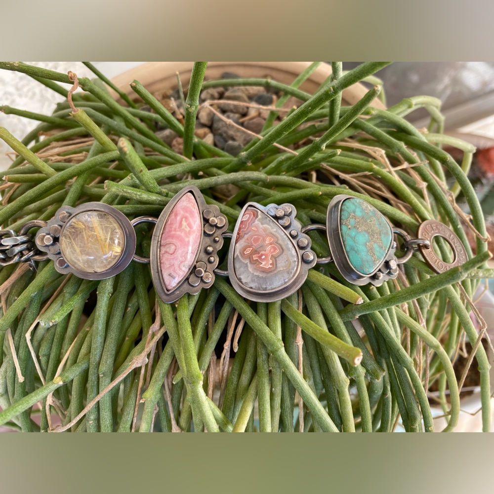 Summer Breeze Gemstone Sterling Bracelet